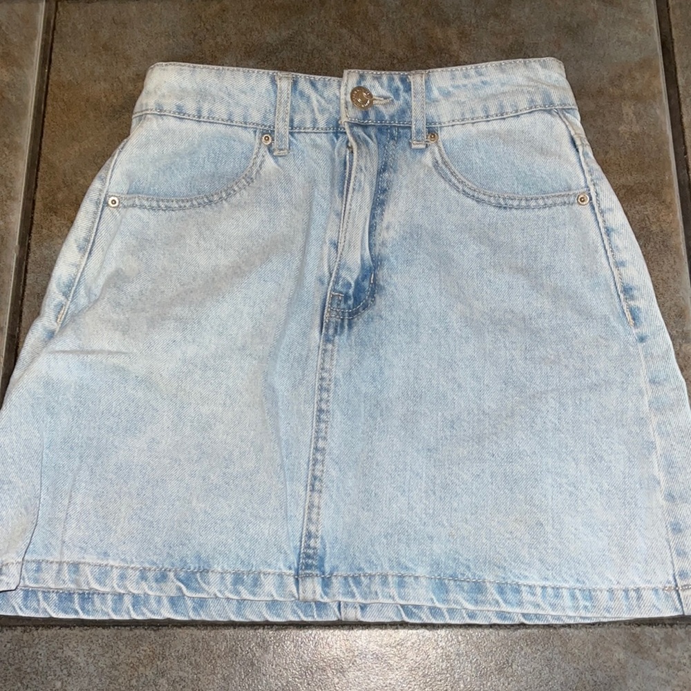Jean mini skirt